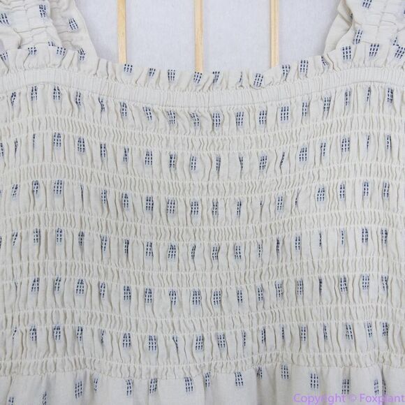 NEW Madewell Lucie Smocked Tank Mini Dress in Textural Clipdot, XL - Picture 5 of 16